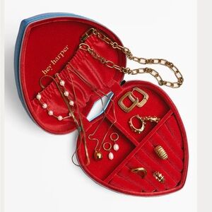 Hey Harper Blue Heart-Shaped Jewelry Box